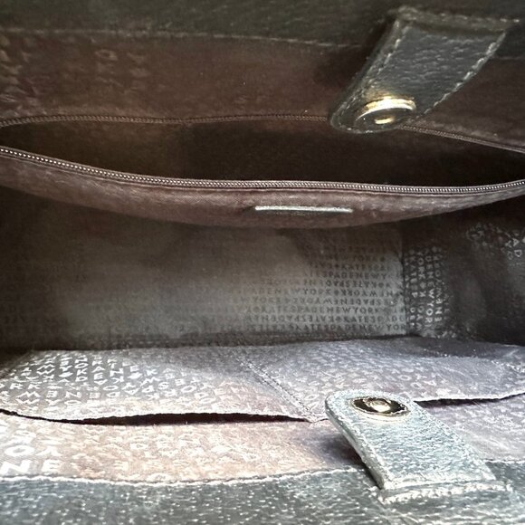 Kate Spade Black & Cream Leather Colorblock Tote Shoulder Bag — EUC - Picture 7 of 13